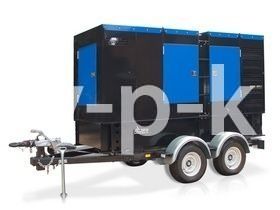 Дизельный генератор ТСС АД-120С-Т400-1РКМ19 в шумозащитном кожухе на прицепе  передвижной фото