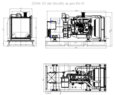Дизельный генератор  АД-240С-Т400-1РМ17 (Mecc Alte)