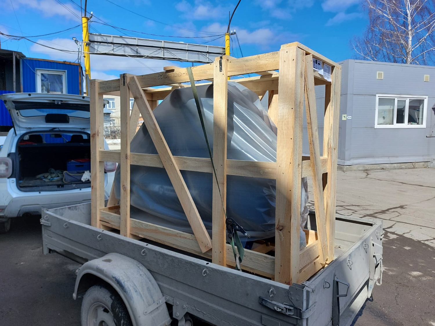 Отгрузка поршневого компрессора REMEZA СБ4/Ф-500.LT100 для автосервиса в г. Новосибирск