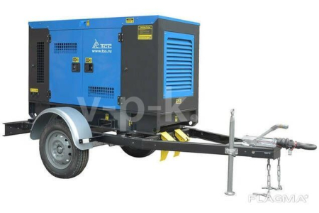 Дизельный генератор  АД-16С-Т400-1РКМ19 в шумозащитном кожухе на прицепе с АВР (двиг. Двигатель: TSS Diesel TDR-K 18 4L)