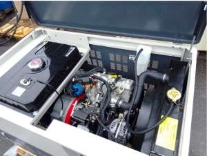 Бензиновый генератор Амперос LT25000E-3 стартер в кожухе  для дачи фото