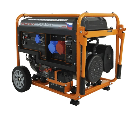 Бензиновый генератор  10500EA-3U с датчиком моточасов (с мощн без огранич при 1-но и 3-х фазном режиме)