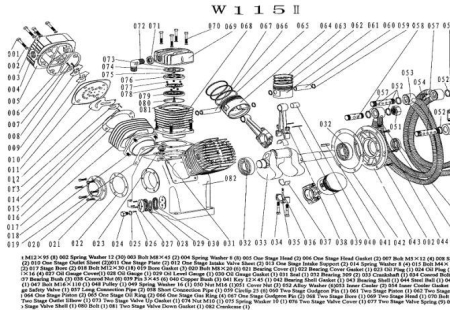 R 066W115II Кольцо компрессионное НД D.115 мм W115II для w115-10 (10 бар)
